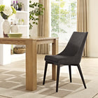 Modway Viscount Fabric Dining Chair - Brown-Solid Rubberwood Legs