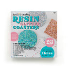 Art 101 - Kit de dessous de verre à paillettes en résine-Comprend des gants pour les mesures de sécurité appropriées