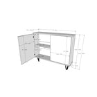Nexera Slim 2-Door Storage Accent Cabinet - Floating And Wall Mount Bar - Walnut-8