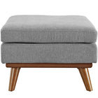 Modway Engage Upholstered Fabric Ottoman - Expectation Grey-Polyester Fabric Upholstery