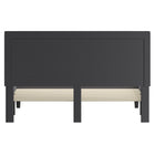 Flash Furniture - Lit plateforme Roxbury très grand touffeté en tissu gris foncé-Rembourrage en tissu gris foncé