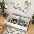 PawHut Whelping Box for Dogs for Medium Dogs - 77" L x 38" W-Easy to install with a two-room layout for separation