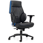 Offices to Go Kazan FX High Back Synchro-Tilter Chair - Black/Blue-High back synchro-tilter chair