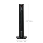 HOMCOM 37.75" H Freestanding Tower Fan with 3 Speed Timer and LED Sensor Panel - Black-12-hour timer allows you to schedule the cooling cycle while saving energy 