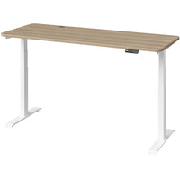 MotionGrey - Bureau assis-debout électrique à double moteur, réglable en hauteur, 165 po de largeur - Cadre blanc-MotionGrey Bureau assis-debout électrique réglable en hauteur à double moteur allemand pour ordinateur et bureau - Cadre noir avec plateau (165 cm x 60 cm x 2,5 cm)