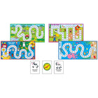 Carson Dellosa Education What Time Is It? Board Game - Grade K-3-4 game boards (16" 8.5") 96 game cards (2" x 2.75") 16 player pieces (folded 1" x 1.5")