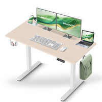 IMHome Height Adjustable Electric Standing Desk with 3 Memory Settings - 47" x 24" - Ivory Top/White Frame-Elevate your workspace with the IMHome Electric Standing Desk, a versatile and feature-rich solution for home offices and professional setups. This sit-stand desk offers smooth electric height adjustments from 28" to 47" (72cm to 118cm), allowing you to seamlessly switch between sitting and standing. With a built-in 3 memory settings, you can save your favorite height settings for ultimate convenience.