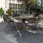 Flash Furniture – Chaise pliante en plastique série Hercules de luxe, capacité de 800 lb, brun, 4/paquet-Dossier et siège profilés