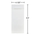 JAM Paper Enveloppes-pochette Strathmore en papier vélin avec fermeture gommée, 4 1/8 x 9 1/2 po, blanc brillant, paq./100-Ouverture : Par le sommet