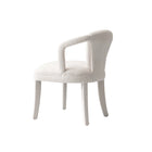 Manhattan Comfort - Lot de 2 fauteuils de salle à manger Palmer 58 cm style mid-century modern, revêtement en tweed ivoire-Livré chez vous entièrement assemblé Aucun assemblage requis