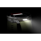Garmin - Venu 4 – 45 mm, Argent avec bande en silicone Citron-Application ecg garmin: L'application ECG utilise des capteurs pour enregistrer les signaux électriques qui contrôlent le rythme de votre cœur. Elle analyse cet enregistrement pour détecter des signes d'un rythme cardiaque irrégulier appelé fibrillation auriculaire (FA)