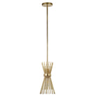 Hudson&Canal - Suspension Andromeda , 18 cm de large, motif étoile, avec abat-jour en métal - Laiton/laiton-Conçu pour une ampoule à incandescence de 60 W - ampoule LED de 9 W, ampoule fluorescente (CFL) de 13 W ou ampoule LED à ballast automatique de 9 W, ampoule à culot E26, ampoule non incluse