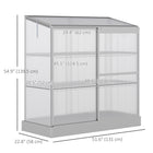 Outsunny Aluminium Cold Frame Greenhouse with Openable Top and 2 Shelves- Polycarbonate panels deliver over 90% light transmittance
 