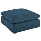 Modway Commix Down Filled Overstuffed Ottoman - Azure-Contemporary Modern Ottoman