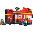 LEGO City Red Double-Decker Sightseeing Bus - 384 Pieces-Double-decker bus toy with a sightseeing deck, plus 5 minifigures