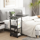 HOMCOM 31" Mobile Standing Desk - Black-Unique C-shaped make it available for a lot of different placements 