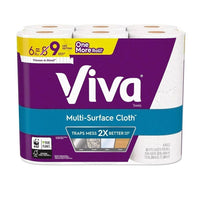 Viva Multi-Surface Cloth Choose-A-Sheet Paper Towels  - 6 Pack-6 Big Rolls = 9 Regular Rolls