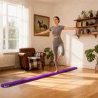 Soozier 7 ft Folding Balance Beam - Purple-Low profile and anti-slip suede surface make tumbles onto a mat low risk 