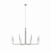 Modway Rekindle 8-Light Chandelier - Polished Nickel-8-Light Chandelier