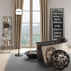 Hudson&Canal Cieonna Globe & Stem Floor Lamp with Glass Shade - Blackened Bronze/White-Includes a 8 ft. cord with foot switch