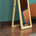 HOMCOM Full Length Mirror - 14.6" W x 61.8" H - Brown-Colour: Oak, Clear 