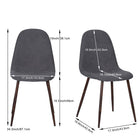 FurnitureR - Chaise de Salle à Manger en Tissu - Gris - Paquet de 4-Utilisation multifonctionnelle : Idéales pour les salles à manger, les cuisines, les bureaux à domicile ou même comme sièges supplémentaires dans votre salon. 