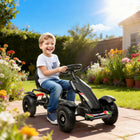 Aosom - Kart à pédales pour enfants avec siège réglable, roues en caoutchouc - noir-Dimensions du siège : 13,8 po l x 11 po P x 12 po H (35 x 28 x 30,5 cm) 