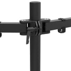 Kanto Dual Monitor Desktop Mount - Cable Management Clips - Black-User manual and all mounting hardware for grommet or clamp installation included