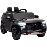 Aosom 12V Chevrolet Tahoe Kids Ride-On Car - Black-2 motors for solid and straightforward driving on various terrains 