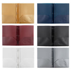 JAM Paper - Chemises POP en plastique - chemises durables à 2 pochettes avec attaches métalliques - couleurs professionnelles assorties - 6/paquet-Dimensions : 9,5 x 11,5 pouces | Accueille facilement des documents de 8,5 x 11 pouces.