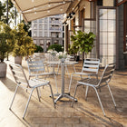 Flash Furniture Commercial Aluminum Indoor-Outdoor Restaurant Stack Chair with Triple Slat Back-Triple Slat Back