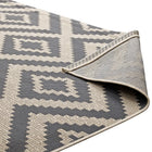 Modway Jagged Geometric Diamond Trellis Indoor/Outdoor Area Rug - 8 ft W x 10 ft L - Grey/Beige-8