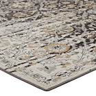 Modway Ganesa Distressed Diamond Floral Lattice Area Rug - 5 ft W x 8 ft L - Black/Beige-High Density / Machine-Woven