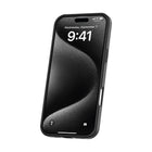 TUFF8 iPhone 16 Pro Slim Carbon Case-Premium Texture: Features the TUFF8 GlideGuard for a smooth, luxurious texture that enhances grip and comfort.