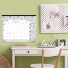 Blueline 2027 DoodlePlan Colouring Monthly Desk Pad Calendar - 22" x 17" - Botanica Design - Bilingual-Full-year reference calendar on each sheet