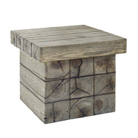 Modway Manteo Rustic Coastal Outdoor Patio Side Table - Light Grey-Rustic Modern Side End Table