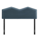 Modway Cosette Performance Velvet King Size Headboard - Cadet Blue-Dense Foam Cushioning