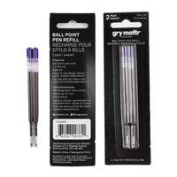 Gry Mattr Ball Point Pen Refill - Blue - 2 Pack-Blue Ink