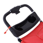 PawHut - Poussette pour chien pliage en un clic, poussette pour animal de compagnie avec porte-gobelet, 4 roues, transporteur de voyage avec freins, rouge-Panier inférieur, porte-gobelet et plateau pour la nourriture offrent de l’espace pour ranger les accessoires du chien 