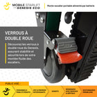 Mobile StairLift - Genesis ECO - Monte-escalier portable - chaise mobile légère à batterie - noir-L’unité se plie de manière compacte, ce qui la rend pratique à ranger ou à transporter lorsqu’elle n’est pas utilisée