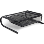 ShoppingAll - Support de bureau pour écran en métal grillagé - Noir-Le support mesure 43cm x 33cm x 12,4cm (16,9 "Lx 13 "W x 4,9 "H).