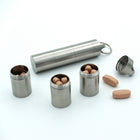 Minimal Stainless Steel Pill Holder-hree Chambers