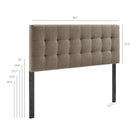 Modway Lily Upholstered Full Size Headboard - Taupe-Full Size Headboard