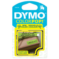 DYMO ColourPOP! D1 Tape 1/2" x 10' - Black On Green-D1 Plastic Label Tape