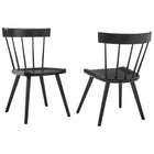 Modway Sutter Wood Dining Side Chair - Black - 2 Pack-Modern Farmhouse Dining Chair
