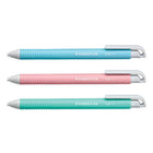 Staedtler - Gomme à effacer rétractable en PVC - couleurs assorties - paquet de 3-Efface les traits de graphite sur le papier et le film mat, Pointe de la gomme plus fine pour un effacement plus précis