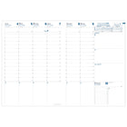 Quo Vadis Prénote Weekly Planner - 21 cm W x 29.7 cm H - Assorted Colours - French-2 colour grid on white paper