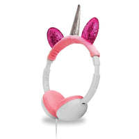 Casque filaire licorne en peluche Art + Sound - Rose-Prise audio 3,5 mm (0,13 pouces)