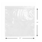 KL Rubber Resealable Polyethylene Bag with Hang Hole - 2 Mil - 12" x 12” - 1000 Pack-Approved for direct food contact — ideal for meats, produce, and dry goods