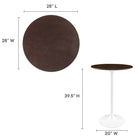 Modway Lippa 28" Round Wood Bar Table - White Cherry Walnut-Wood Grain Veneer and MDF Tabletop